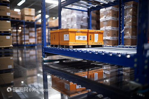 工業(yè)倉庫中的貨物